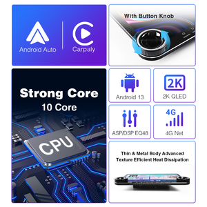 Unité Centrale Audio Universelle de 12,95 Pouces avec Android 13, DSP, Écran Lecteur QLED 2K Diamond, <span class=keywords><strong>Audi</strong></span> <span class=keywords><strong>Car</strong></span> <span class=keywords><strong>Play</strong></span> et Fonctionnalités Auto - Product Image 2