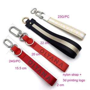 YYX Porte-clés double pochette personnalisé avec logo, mini portefeuille, mousqueton ovale, cordon de suspension pour femme - Product Image 3