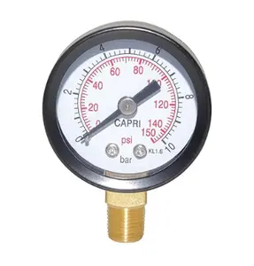 New Brass 1/8\" Male NPT Thread Pressure Gauge 0 To 150 PSI