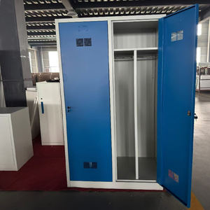 Casier à vêtements de travail à <span class=keywords><strong>2</strong></span> portes avec cloison verticale Armoire sanitaire pour séparer les vêtements propres et sales - Product Image 2