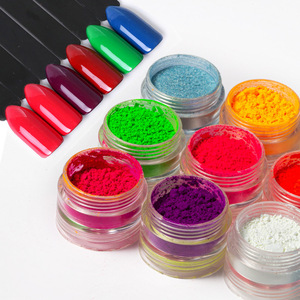 6 Polvos Acrílicos Fluorescentes Profesionales de Colores Mezclados Brillantes para Uñas, Polvo para Manicura DIY en Tarro - Product Image 6