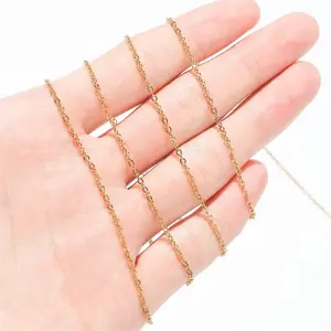 义乌Aceon Velle不锈钢最薄1毫米宽扁平电缆O形链接DIY饰品自制窄项链