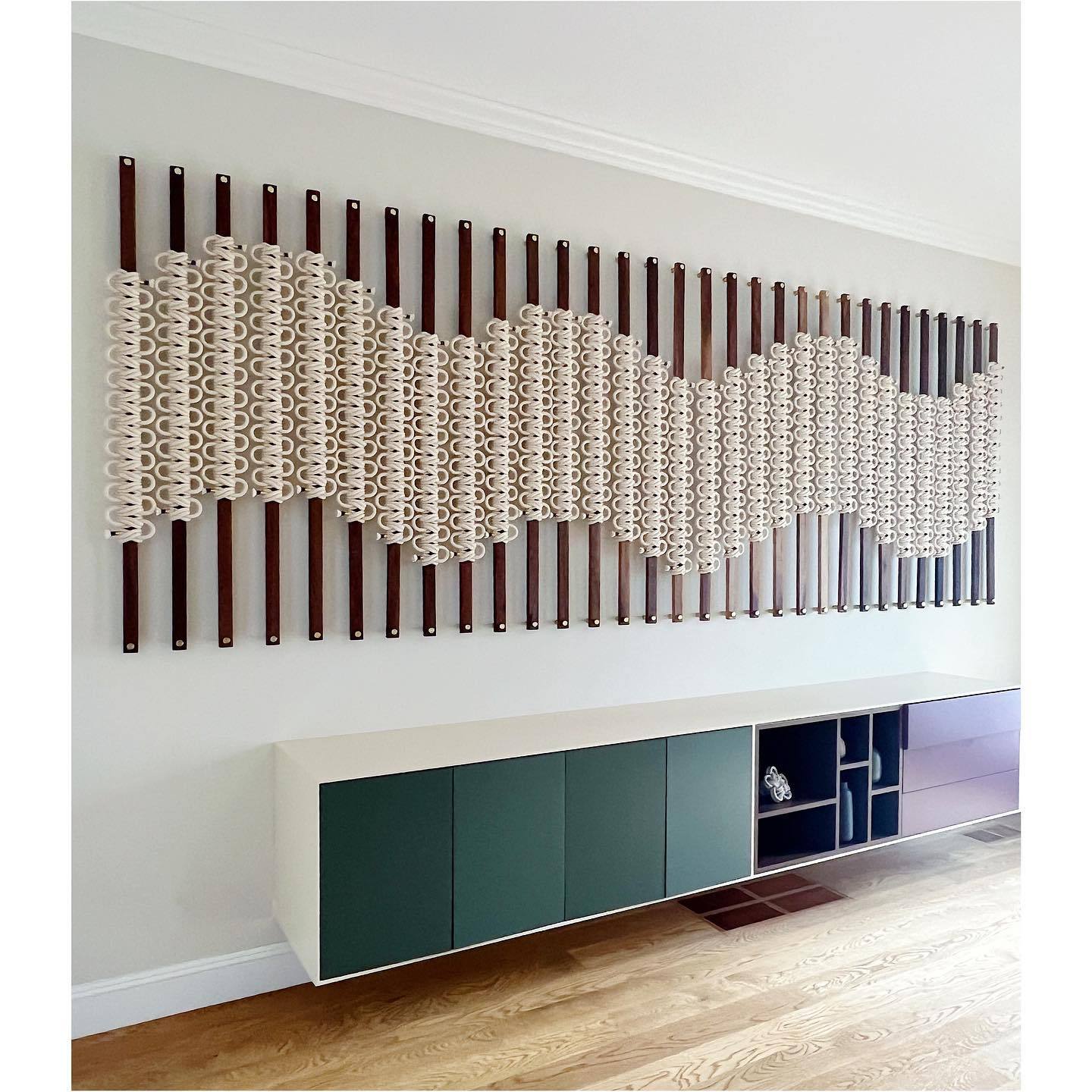 Modern Customized Accept Macrame Wall Hanging Knot Interior Art Backdrop Hotel Office Restaurant Home Decoration EH2502082 · image 6