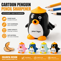 Taille-crayon manuel en plastique mignon pour enfants, fournitures scolaires en gros