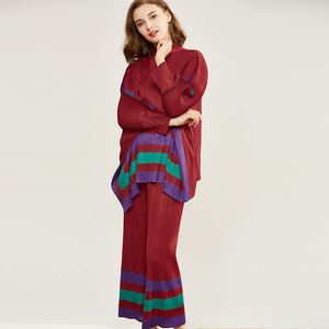 Traje holgado étnico de manga grande de alta calidad, pantalones de pierna ancha y conjunto de dos piezas hasta los hombros, ropa de mujer - Product Image 3