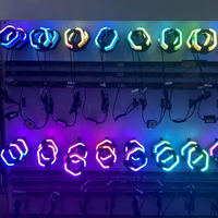 Luces LED de Proyección 5D de Ojos de Ángel para Modificación de Coches, Luces Diurnas DRL con Anillo Halo, Venta al por Mayor