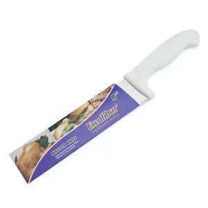 Couteau de boucher/chef à lame droite en acier inoxydable poli au laser de 8 pouces, manche en plastique, ambidextre, durable, multi-usages - Product Image 4