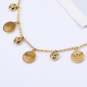 Le japon et la corée du sud simple ins vent froid rond marque titane <span class=keywords><strong>acier</strong></span> femme bracelet collier ensemble élégant tempérament <span class=keywords><strong>bijoux</strong></span> w - Product Image 1