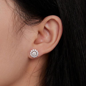 Dカラーモアッサナイト925スターリングシルバー0.5カラットモアッサナイトフラワーシェイプスパークリングダイヤモンド女性用 - Product Image 5