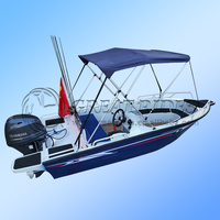 Petit bateau de vitesse Jon 420 bateau de pêche bateau de pêche 4.2m bateau en alliage d'aluminium bon marché à vendre