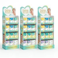 Espositore Personalizzato in PVC per Prodotti Essenziali per la Casa e Cura Personale del Bambino, Scaffale da Terra in PVC per Supermercati