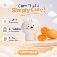 Bouteilles de lotion en plastique vides en gros avec pompe 120 ml 4,22 oz pour le lavage corporel des enfants, flacon souple en PE avec bouchon à clapet sans BPA