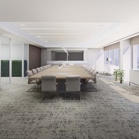 Dalles de moquette 100 % nylon ignifuges à boucles tuftées pour bureaux, hôtels et espaces publics – Vente en gros
