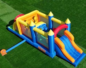 Inflatable trở ngại thư bị trả lại nhà với Dual Racing SLIDES thu thập dữ liệu Đường Hầm, leo núi, trở ngại, nhảy tất cả trong một cho chơi ngoài trời - Product Image 4