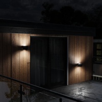 Lampe murale solaire d'extérieur pour jardin avec éclairage vers le haut/vers le bas pour la décoration et l'ambiance de la cour