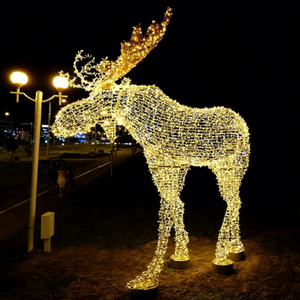 Luz Decorativa de Reno Navideño Gigante para Crear un Fuerte Punto de Focalización Navideño en Céspedes y Paisajes Exteriores - Product Image 1