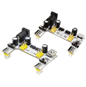 Dc 7-12V MB102 <span class=keywords><strong>Mini</strong></span> Micro <span class=keywords><strong>USB</strong></span> giao diện Breadboard cung cấp điện mô-đun MB-102 mô-đun cho DIY Kit trắng 2 kênh Board - Product Image 1