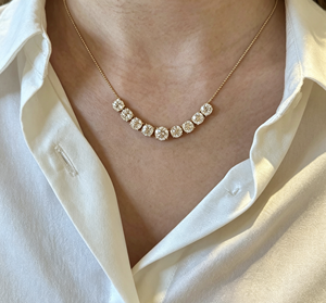 Collar de diamantes cultivados en laboratorio personalizado, cadena chapada en oro de 10/14/18k, corte pera/esmeralda/radiante de 1/2/3 quilates, certificado IGI, claridad VS1/VVS1 - Product Image 2