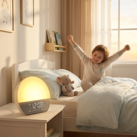 Machine à bruit blanc haute fidélité avec lumière de réveil Pro, fonction d'arrêt automatique programmé, horloge d'ambiance RVB de chevet, cadeau