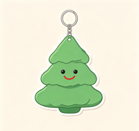 Porte-clés en peluche personnalisé, arbre de Noël en peluche, jouet en peluche, design personnalisé, porte-clés en peluche doux, cadeau promotionnel de Noël