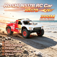 Voiture RC US Stock HOSHI N517B Version 2 Batteries, Portée de Contrôle à Distance 300M, Vitesse Supersonique 70KM/H, 4x4, Camion de Course à l'Échelle 1:12
