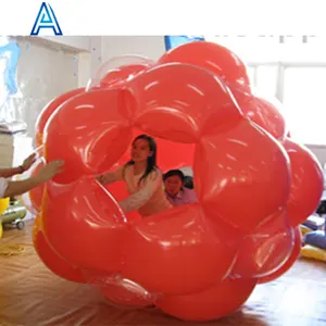Crianças ao ar livre interior claro PVC inflável rolando bola roller ball para mega giga gramado grama rolando bola grande