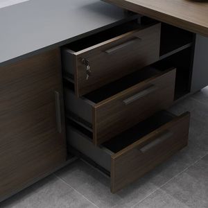 Muebles de Oficina Comerciales al por Mayor, Mesa de Oficina con Gran Espacio de Almacenamiento, Escritorio Moderno en Forma de L para Gerente, <span class=keywords><strong>Director</strong></span> o Jefe - Product Image 4