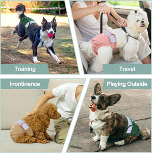 Bablonrabi XS-L doux respirant coton chien couche pantalon de haute qualité écologique lavable <span class=keywords><strong>culotte</strong></span> <span class=keywords><strong>pour</strong></span> femme chien incontinence - Product Image 6