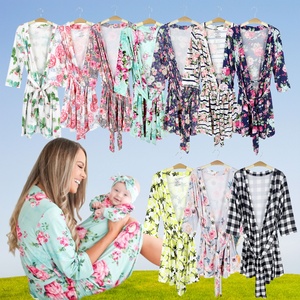 Batas Largas de Seda Láctea <span class=keywords><strong>con</strong></span> Estampados Personalizados para Mujer, Vestidos Florales de Maternidad, Mantas para Bebé, Envolturas, Set de Diademas, Pijamas para Adulto <span class=keywords><strong>con</strong></span> Cinturón - Product Image 1