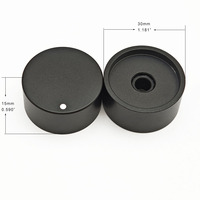 Kenop Aluminium Knurled Besar 30mm-100mm, Tutup Sakelar Potensiometer Logam Kustom untuk Star Shaft, Kenop Kontrol Volume Solid/Hollow