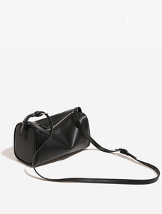 Black Split <b>Leather</b> Hobo <b>Bag</b> Zipper Shoulder Handbag <b>Soft</b> Cowhide Crossbody Purse for Daily Wear - Product Image 2
