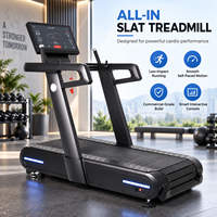 Tapis roulant commercial K-FIT GSK9 à barreaux, écran tactile intelligent, Bluetooth, projection d'écran via application, HDMI, 180 kg, pour la maison et la salle de sport