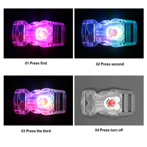 Bone Shape Reflective <strong>LED</strong> Dog <strong>Collar</strong> with Quick Release Buckle Transparent Plastic Buckle for <strong>Pet</strong> Harness &amp; Leash Accessories - Product Image 5