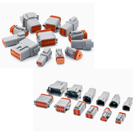 Automotive DT-Steckverbinder 2-12 Pin Stecker-Buchse-Set Anschlüsse Wasserdichter Kabelbaum PBT/PA66 Material Grau