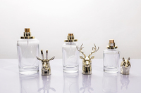 Flacons de parfum en verre vides de luxe 30ml 50ml avec bouchons uniques en forme d'animal/sphériques