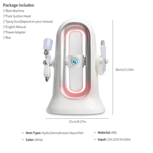 Nuevo dispositivo portátil 2 en 1 para peeling acuático SPA, nano pulverizador facial con inyección de agua, removedor de puntos negros por succión, limpiador facial. - Product Image 3