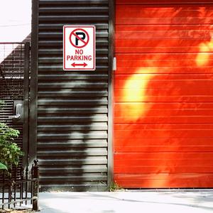 <span class=keywords><strong>Cartello</strong></span> di Divieto di Sosta Conforme MUTCD - Segnale Stradale Bidirezionale Rosso/Bianco per Strade e Parcheggi USA - Product Image 5