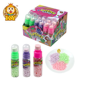 Vente en gros de tablette de rouge à lèvres à poussée de doigt à saveur de fruit sucré personnalisé bonbons à la <span class=keywords><strong>poudre</strong></span> <span class=keywords><strong>sucette</strong></span> bonbon - Product Image 1