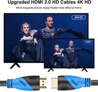 Câble HDMI actif de haute qualité, long, 10m, 20m, 30m, 40m, 50m, câble HDMI haute vitesse 4K avec amplificateur, câble HDMI 4K actif