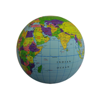 Globe terrestre gonflable miniature personnalisé en PVC, ballon de plage pailleté, jouet d'extérieur pour jeux en piscine