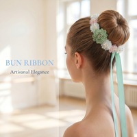 2026 YX05 Chignon de ballet 3 couleurs avec fleurs pour femmes, accessoires de coiffure pour performance de danse variation Giselle