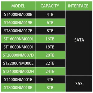 ST14000NM004J Disco Duro de 14 TB - Interno - SAS (12 Gb/s SAS) - Sistema de Almacenamiento, Dispositivo Compatible con Sistemas de Videovigilancia - 7200 rpm - Product Image 4