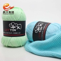 Hilo de Algodón Orgánico Reciclado al por Mayor para Tejer a Crochet, Peinado, 50g, 8 Capas, 100% Algodón