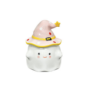 Taza de Cerámica con Diseño de Fantasma Adorable, con Tapa y Asa, Regalo de Graduación para Ella, Otoño 2024 - Product Image 4