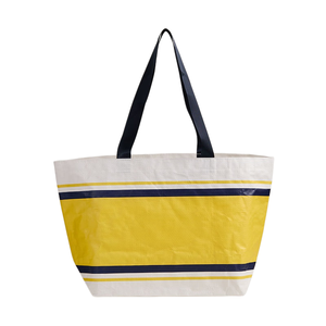 Sac fourre-tout tissé créatif grande capacité, imperméable, à motif littéraire, avec logo personnalisé, en PP, écologique, pliable, pour le shopping - Product Image 1