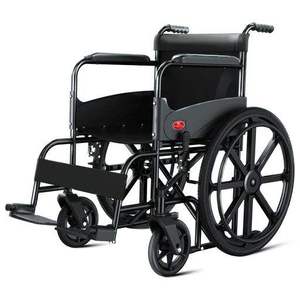 Fauteuil roulant manuel pliable léger de qualité supérieure pour personnes âgées et handicapées avec repose-pieds amovibles - Product Image 4