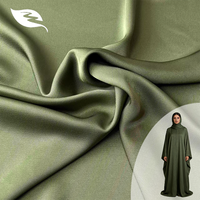 Tissu satiné élastique épaissi 100% polyester 75D tissé uni teint résistant aux plis 215GSM pour robes, vêtements de mariage, garçons et filles