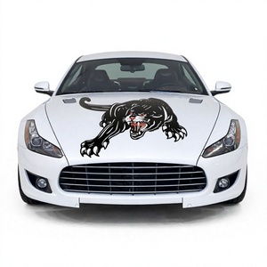 Autocollant de capot de <span class=keywords><strong>voiture</strong></span> Panthère Noire, 1 pièce, autocollants graphiques en vinyle auto-adhésifs, <span class=keywords><strong>logo</strong></span>/emblème universel dissimulant les rayures, 43x28cm - Product Image 4
