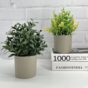 Plantes artificielles en pot de la collection Fuyu, plantes vertes décoratives en plastique pour le salon, le bureau, l'entrée, ornements - Product Image 4