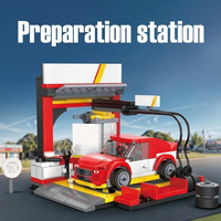 Cada C66033 C66034 C66035 MOC Station-service Vue sur la ville Kit de briques architecturales pour adultes Cadeaux Ensembles de blocs de construction